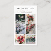 Florist Decorator Photo Feed Social Media QR Code Visitenkarte (Rückseite)