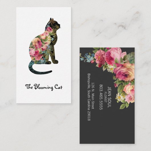 FLORIST editable Visitenkarte (Vorne/Hinten)