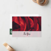 Florist Edition Custom Rote Rose "For You" Foto Mitteilungskarte (Vorderseite/Rückseite Beispiel)