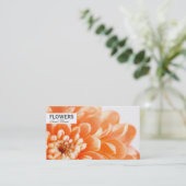 Florist | Elegant Orange (Lieferwagen/Lieferung) Visitenkarte (Stehend Vorderseite)