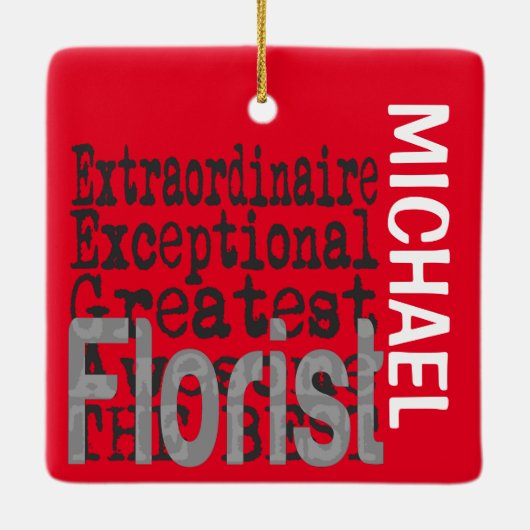 Florist Extraordinaire CUSTOM Keramikornament (Rückseite)