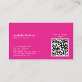 Florist farbenfrohe BlumenBouquet mit QR-Code Visitenkarte (Rückseite)