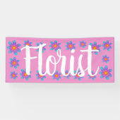 FLORIST Farbige Blume Rosa Banner (Horizontal)