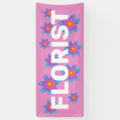 FLORIST Farbige Blume Rosa Banner (Vertikal)