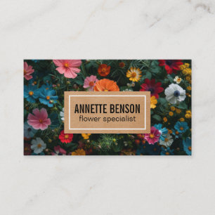 Florist Farbige Blume Visitenkarte