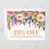 Florist Fashion Marketing Werbeaktionen Postcard Postkarte (Vorne/Hinten)