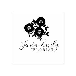 Florist Floral Bouquet Logo Artist Studio Gummistempel