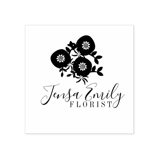 Florist Floral Bouquet Logo Artist Studio Gummistempel (Prägung)