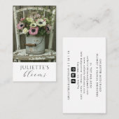 Florist Floral Designer Business Card Visitenkarte (Vorne/Hinten)