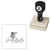 Florist Floral Logo HandGezeichnet Künstlerstudio Gummistempel (Stempel)