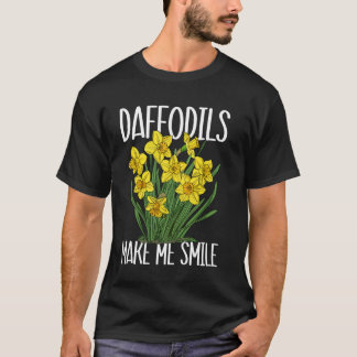 Florist Floral machen mich lächeln daffodil T-Shirt