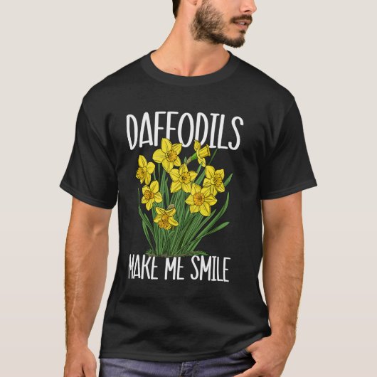 Florist Floral machen mich lächeln daffodil T-Shirt (Vorderseite)