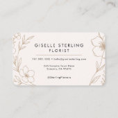 Florist Floral Visitenkarte (Rückseite)