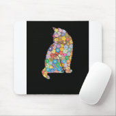 Florist Florist Ca Blume Cat Cat Red Cat Pink Cat Mousepad (Mit Mouse)