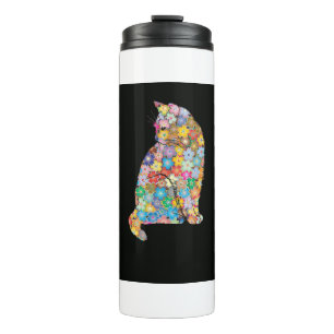Florist Florist Ca Blume Cat Cat Red Cat Pink Cat Thermosbecher