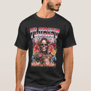 Florist Flower Gärtner Skelett Schädel 90er Bootle T-Shirt