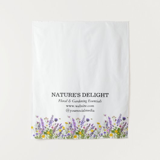 Florist Garden Pop-Up-Shop Branding Display Wandteppich (Vorderseite)