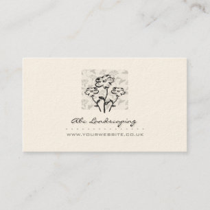 Florist/Gardener Business Card (Grau Version) Visitenkarte
