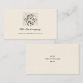 Florist/Gardener Business Card (Grau Version) Visitenkarte (Vorne/Hinten)
