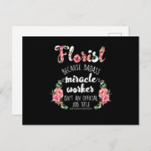 Florist Gardens Gardener Blume Bouquet Florist Postkarte (Vorne/Hinten)