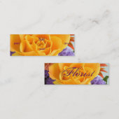 Florist - Gelbes Rose Mini Visitenkarte (Vorne/Hinten)