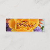 Florist - Gelbes Rose Mini Visitenkarte (Rückseite)
