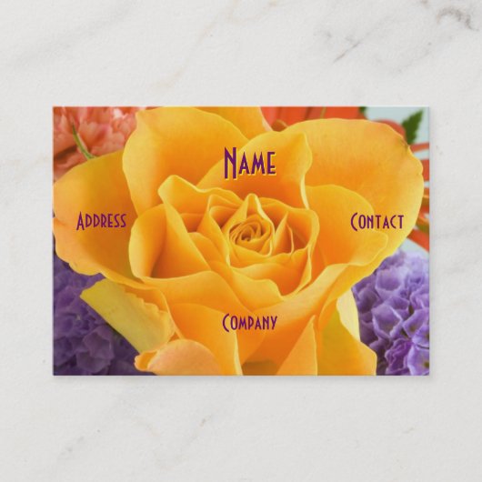Florist - Gelbes Rose Visitenkarte (Vorderseite)