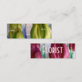 Florist - Green Rosey Tulips Mini Visitenkarte (Vorne/Hinten)