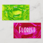Florist - Grün rosa Visitenkarte (Vorne/Hinten)