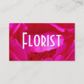 Florist - Grün rosa Visitenkarte (Rückseite)