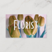 Florist - Hellgrüne Tulpen Visitenkarte (Rückseite)