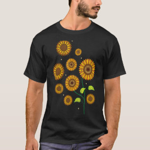 Florist Hippie Blumen Gärtner Vintage Gelbe Sonnen T-Shirt