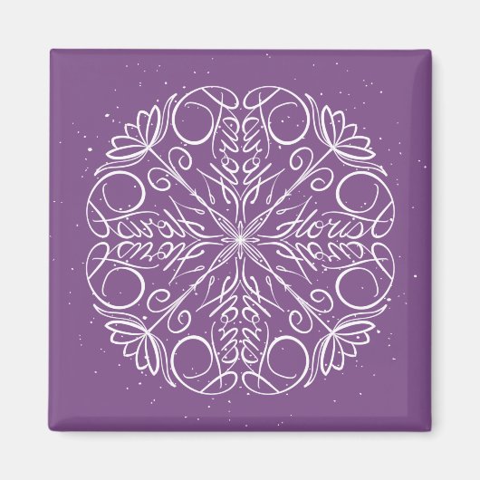 Florist - Job Karriere Snowflake Word Art Magnet (Vorne)
