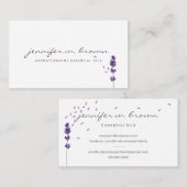 Florist Lavender Herb Leaf Botanical Visitenkarte (Vorne/Hinten)