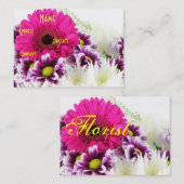 Florist - Lila Bouquet I Visitenkarte (Vorne/Hinten)