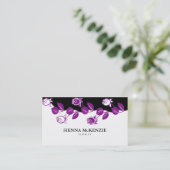 Florist (Lila) Visitenkarte (Stehend Vorderseite)