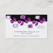 Florist (Lila) Visitenkarte (Rückseite)