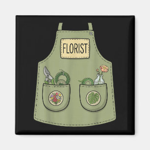 Florist lustiger floral designer Gärtner Schürze Magnet