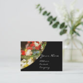 FLORIST MACHT EIN BOUQUET MIT FARBEN BLUME VISITENKARTE (Stehend Vorderseite)