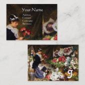 FLORIST MACHT EIN BOUQUET MIT FARBEN BLUME VISITENKARTE (Vorne/Hinten)