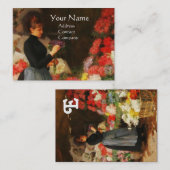 FLORIST MACHT EIN BOUQUET MIT FARBEN BLUME VISITENKARTE (Vorne/Hinten)