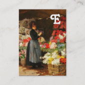 FLORIST MACHT EIN BOUQUET MIT FARBEN BLUME VISITENKARTE (Rückseite)