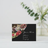 FLORIST MACHT EIN BOUQUET MIT FARBEN BLUME VISITENKARTE (Stehend Vorderseite)