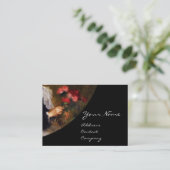 FLORIST MACHT EIN BOUQUET MIT FARBEN BLUME VISITENKARTE (Stehend Vorderseite)