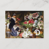 FLORIST MACHT EIN BOUQUET MIT FARBEN BLUME VISITENKARTE (Rückseite)