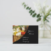 FLORIST MACHT EIN BOUQUET MIT FARBEN BLUME VISITENKARTE (Stehend Vorderseite)