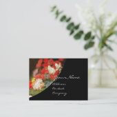 FLORIST MACHT EIN BOUQUET MIT FARBEN BLUME VISITENKARTE (Stehend Vorderseite)