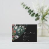 FLORIST MACHT EIN BOUQUET MIT FARBEN BLUME VISITENKARTE (Stehend Vorderseite)