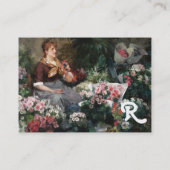 FLORIST MACHT EIN BOUQUET MIT FARBEN BLUME VISITENKARTE (Rückseite)