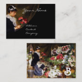 FLORIST MACHT EIN BOUQUET MIT FARBEN BLUME VISITENKARTE (Vorne/Hinten)